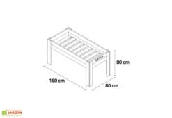 Potager Surélevé En Bois Traité Gardenbrico XL80 : 160 Cm 10 Potager Surélevé En Bois Traité Gardenbrico XL80 : 160 Cm -Garanti Jardin Magasin potager sureleve table culture bois traite hortalia gardenbrico xl80 4