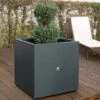 Jardinière Cube En Métal Thermolaqué - 70 X 70 X 70 Cm 1 Jardinière Cube En Métal Thermolaqué - 70 X 70 X 70 Cm -Garanti Jardin Magasin profil jardiniere gris anthracite exterieur hg 1