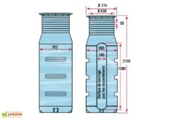 Puits En Polyéthylène à Enterrer 950 L -Garanti Jardin Magasin puits polyethylene a enterrer plastique 950l 3