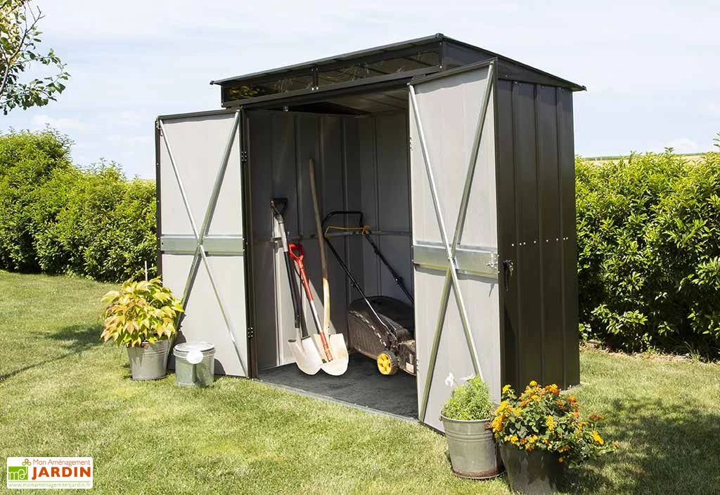 Armoire De Jardin En Acier Galvanisé 208 X 130 Cm 3 Armoire De Jardin En Acier Galvanisé 208 X 130 Cm