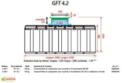 Cuve Récupérateur D'Eau Enterrée Projekt 4200 L -Garanti Jardin Magasin schema cuve plate gft4 3