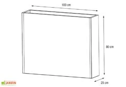 Jardinière En Métal Avec 3 Niveaux De Contenance - 100 X 25 X 80 Cm -Garanti Jardin Magasin schema dimensions jardiniere hg