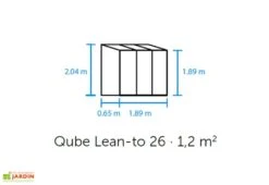 Halls Serre De Jardin Adossée En Verre Trempé Qube Lean-to 26 – 1,2 M² -Garanti Jardin Magasin schema dimensions serre murale halls