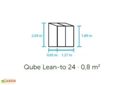 Halls Serre De Jardin Adossée En Verre Trempé Qube Lean-to 24 – 0,8 M² -Garanti Jardin Magasin schema mini serre verre halls