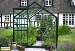 Halls Serre De Jardin En Aluminium Et Verre Trempé Popular 106 - 6,2 M² 8 Halls Serre De Jardin En Aluminium Et Verre Trempé Popular 106 - 6,2 M² -Garanti Jardin Magasin serre alu verre trempe popular 106 vert