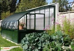 Serre Adossée Ancienne En Aluminium Et Verre Trempé 4mm Chambord 605x280 -Garanti Jardin Magasin serre ancienne en aluminium et verre trempe 4mm chambord 605x280 2