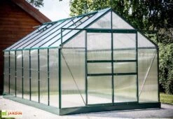 Serre De Jardin Polycarbonate 10,37m² Avec Base + 4 Lucarnes -Garanti Jardin Magasin serre de jardin polycarbonate 10 37m avec base 4 lucarnes 5