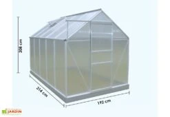 Serre De Jardin Polycarbonate 6,03 M² (192x314) -Garanti Jardin Magasin serre de jardin polycarbonate 6 03 m 192x314 3