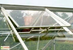 Serre De Jardin En Verre Trempé Lams 14,4 M² - Laurus Alu Naturel -Garanti Jardin Magasin serre de jardin verre trempe aluminium gris anthracite uranus laurus 14500 lams naturel 2