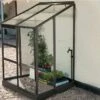 Serre De Jardin Adossée En Verre Lams 1,7 M² - Melissa Anthracite