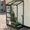 Serre De Jardin Adossée En Verre Lams 0,9 M² - Melissa Anthracite