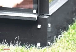 Serre De Jardin Adossée En Verre Lams 4,9 M² - Melissa Anthracite -Garanti Jardin Magasin serre jardin adossee aluminium anthracite verre trempe melissa ida lams 4