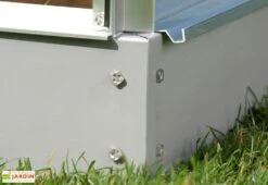Serre De Jardin Adossée En Verre Lams 1,3 M² - Melissa Alu Naturel -Garanti Jardin Magasin serre jardin adossee aluminium verre trempe melissa 4