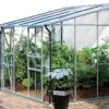 Serre De Jardin Adossée En Verre Lams 4,9 M² - Melissa Alu Naturel -Garanti Jardin Magasin serre jardin adossee verre polycarbonate aluminium lams melissa ida 5200