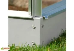 Serre De Jardin Adossée En Verre Lams 4,9 M² - Melissa Alu Naturel -Garanti Jardin Magasin serre jardin adossee verre polycarbonate aluminium lams melissa ida 5200 5