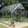 Halls Serre De Jardin En Aluminium Et Verre Trempé Universal 128 – 9,9 M² -Garanti Jardin Magasin serre jardin alu verre trempe universal 128