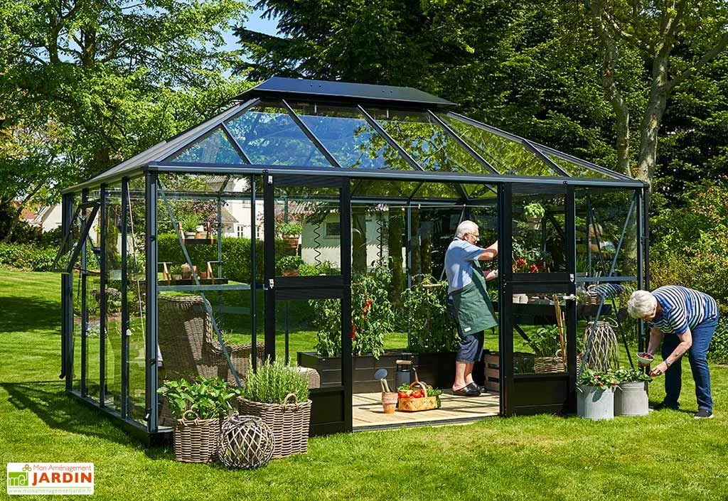 Jardin D’Hiver Verre Trempé Alu Anthracite 13 M² – Juliana Grand Oase 6 Jardin D’Hiver Verre Trempé Alu Anthracite 13 M² – Juliana Grand Oase – Image 4