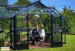 Serre De Jardin Verre Trempé Alu Anthracite 13 M² – Juliana Orangeri -Garanti Jardin Magasin serre jardin aluminium anthracite verre trempe juliana orangerie 3