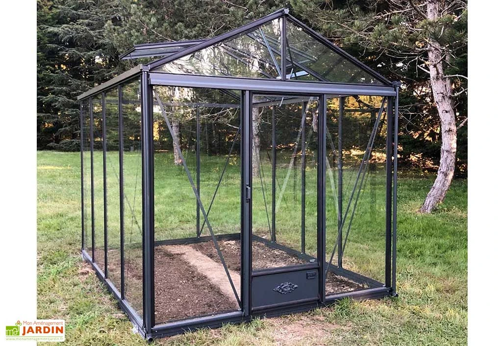 Serre De Jardin En Aluminium Et Verre Trempé Luxia 10,8 M² 7 Serre De Jardin En Aluminium Et Verre Trempé Luxia 10,8 M² – Image 5