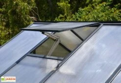 Serre De Jardin En Aluminium Et Polycarbonate Glory 11,8 M² - Grise -Garanti Jardin Magasin serre jardin aluminium polycarbonate glory 11 8 m 2