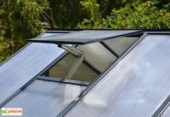 Serre De Jardin En Aluminium Et Polycarbonate Glory 14,7 M² - Grise 11 Serre De Jardin En Aluminium Et Polycarbonate Glory 14,7 M² - Grise -Garanti Jardin Magasin serre jardin aluminium polycarbonate glory 14 7 m 2