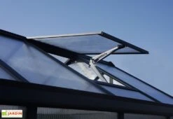 Serre De Jardin En Aluminium Et Polycarbonate Glory 4,7 M² - Grise -Garanti Jardin Magasin serre jardin aluminium polycarbonate glory 4 7 m 7