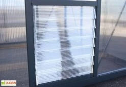 Serre De Jardin En Aluminium Et Polycarbonate Glory 4,7 M² - Grise -Garanti Jardin Magasin serre jardin aluminium polycarbonate glory 4 7 m 8