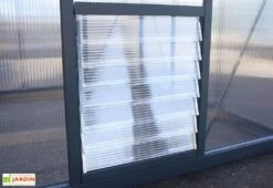 Serre De Jardin En Aluminium Et Polycarbonate Glory 8,9 M² - Grise -Garanti Jardin Magasin serre jardin aluminium polycarbonate glory 8 9 m 9