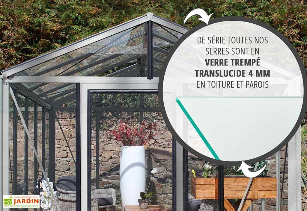 Serre De Jardin En Aluminium Et Verre Trempé Supra 12 M² 7 Serre De Jardin En Aluminium Et Verre Trempé Supra 12 M² – Image 5