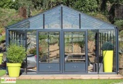 Serre De Jardin En Aluminium Et Verre Trempé Supra 27,8 M² -Garanti Jardin Magasin serre jardin aluminium supra 604x460 cm 1