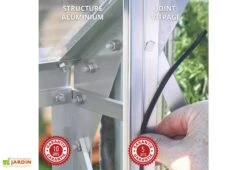 Serre De Jardin En Alu Et Verre Trempé Lams 12,9 M² - Aloé Vert -Garanti Jardin Magasin serre jardin aluminium verre trempe aloe 13m2 vert 2