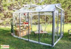 Serre De Jardin En Aluminium Et Verre Trempé Essentia 7,3 M² -Garanti Jardin Magasin serre jardin aluminium verre trempe essentia 73m 2