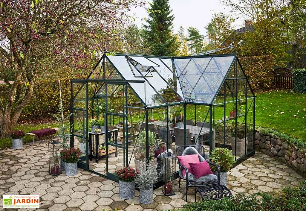 Halls Serre De Jardin En Aluminium Et Verre Trempé Garden Room 12,9 M² 4 Halls Serre De Jardin En Aluminium Et Verre Trempé Garden Room 12,9 M² – Image 2