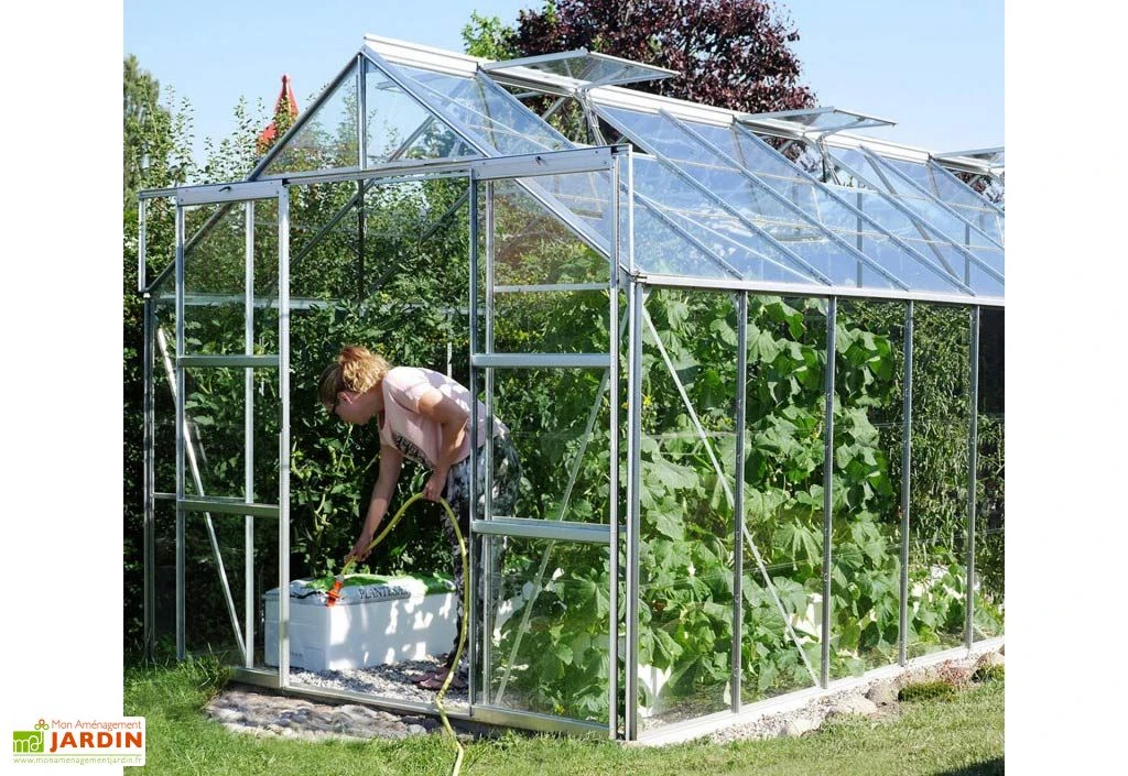 Serre De Jardin En Alu Et Verre Trempé Lams 12,9 M² - Laurus Alu Naturel 3 Serre De Jardin En Alu Et Verre Trempé Lams 12,9 M² - Laurus Alu Naturel