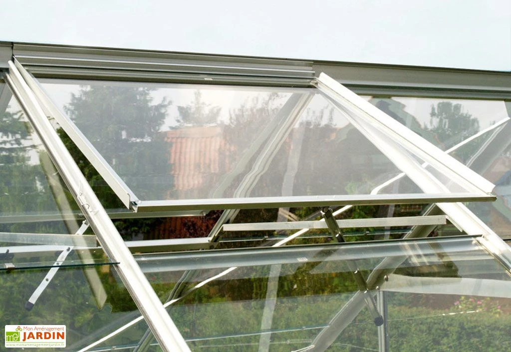 Serre De Jardin En Alu Et Verre Trempé Lams 12,9 M² - Laurus Alu Naturel 5 Serre De Jardin En Alu Et Verre Trempé Lams 12,9 M² - Laurus Alu Naturel – Image 3