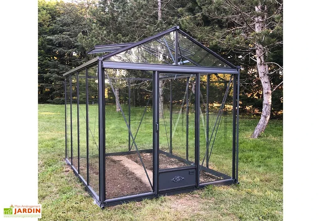 Serre De Jardin En Aluminium Et Verre Trempé Luxia 7,3 M² 6 Serre De Jardin En Aluminium Et Verre Trempé Luxia 7,3 M² – Image 4
