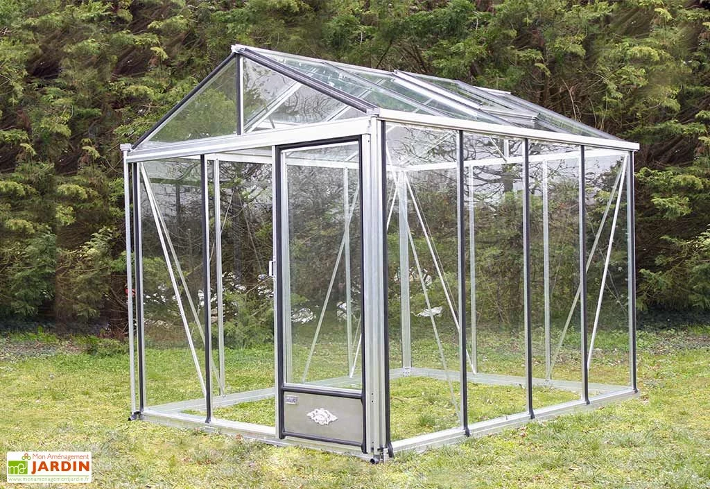 Serre De Jardin En Aluminium Et Verre Trempé Luxia 7,3 M² 5 Serre De Jardin En Aluminium Et Verre Trempé Luxia 7,3 M² – Image 3