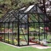 Halls Serre De Jardin En Aluminium Et Verre Trempé Magnum 128 – 9,9 M² -Garanti Jardin Magasin serre jardin aluminium verre trempe noir