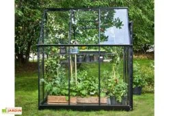 Halls Serre De Jardin En Aluminium Et Verre Trempé Qube 66 Noir 3,9 M² -Garanti Jardin Magasin serre jardin aluminium verre trempe qube 66 noir 39m 1