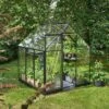 Halls Serre De Jardin En Aluminium Et Verre Trempé Qube 66 Noir 3,9 M² -Garanti Jardin Magasin serre jardin aluminium verre trempe qube 66 noir 39m