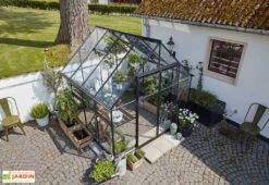 Halls Serre De Jardin En Aluminium Et Verre Trempé Qube 88 (6,6 M²) -Garanti Jardin Magasin serre jardin aluminium verre trempe qube 88 66m 3