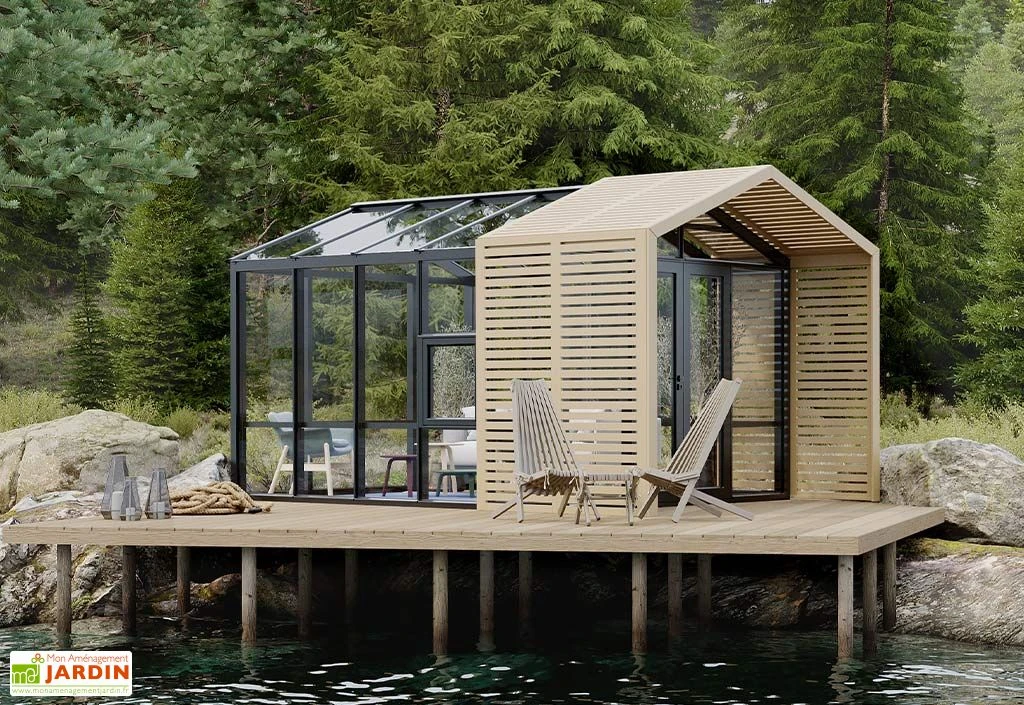 Serre De Jardin En Bois Et Verre Trempé Avec Panneaux Occultants – Lilas 3 Serre De Jardin En Bois Et Verre Trempé Avec Panneaux Occultants – Lilas