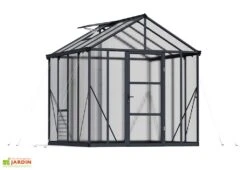 Serre De Jardin En Aluminium Et Polycarbonate Glory 6 M² - Grise -Garanti Jardin Magasin serre jardin glory 6m2 palram canopia