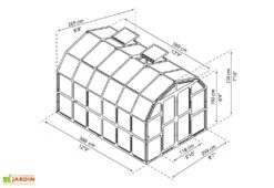 Serre De Jardin Polycarbonate Et PVC 10 M² – Grand Gardener 8x12 -Garanti Jardin Magasin serre jardin grand gardener 8x12 1 1