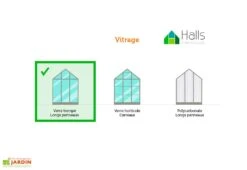 Halls Serre De Jardin En Aluminium Et Verre Trempé Qube 88 (6,6 M²) -Garanti Jardin Magasin serre jardin halls verre trempe grands vitrages 5