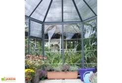 Serre De Jardin Hexagonale Aluminium/Polycarbonate Oasis 3,8 M² -Garanti Jardin Magasin serre jardin hexagonale aluminium polycarbonate oasis 6 1 m 8
