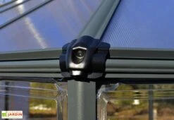 Serre De Jardin Hexagonale Aluminium/polycarbonate Oasis 8 M² - Grise -Garanti Jardin Magasin serre jardin hexagonale aluminium polycarbonate oasis 8 m 3
