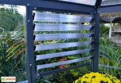 Serre De Jardin Hexagonale Aluminium/polycarbonate Oasis 8 M² - Grise -Garanti Jardin Magasin serre jardin hexagonale aluminium polycarbonate oasis 8 m 4