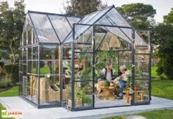 Serre De Jardin Polycarbonate Et Aluminium Victory Orangerie - 11 M² -Garanti Jardin Magasin serre jardin orangerie palram 1