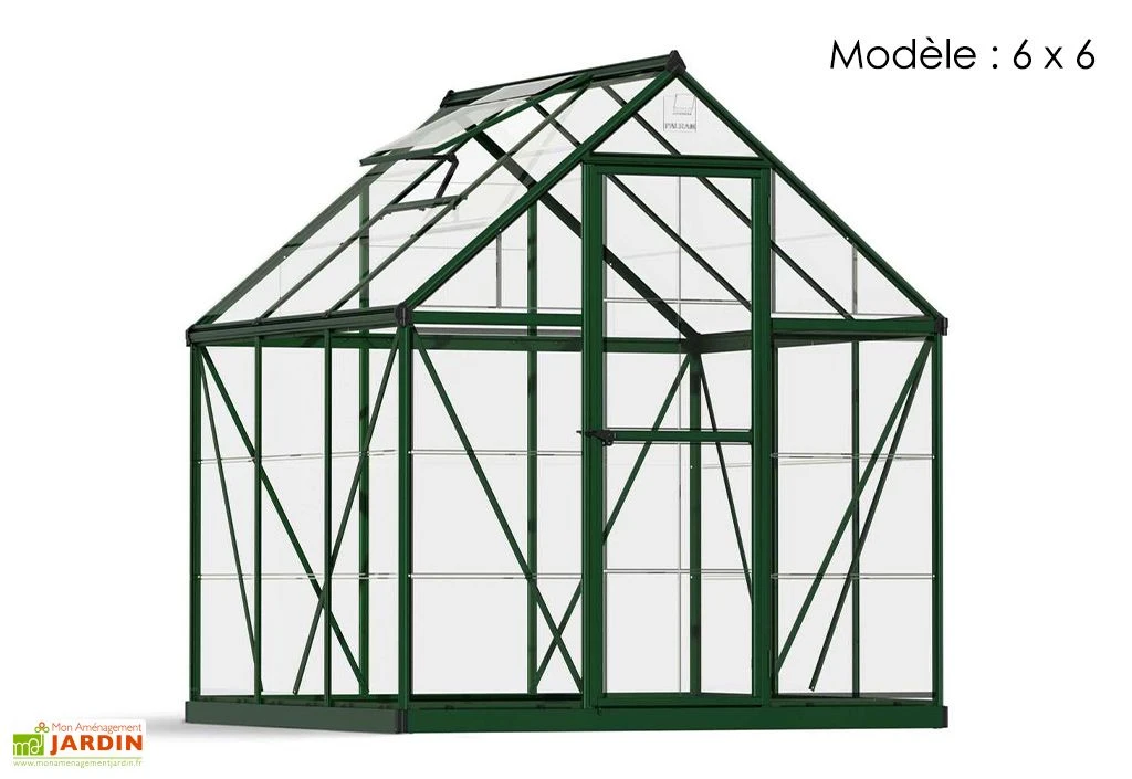 Serre De Jardin Polycarbonate Harmony Palram - Canopia Verte 6 Serre De Jardin Polycarbonate Harmony Palram - Canopia Verte – Image 4